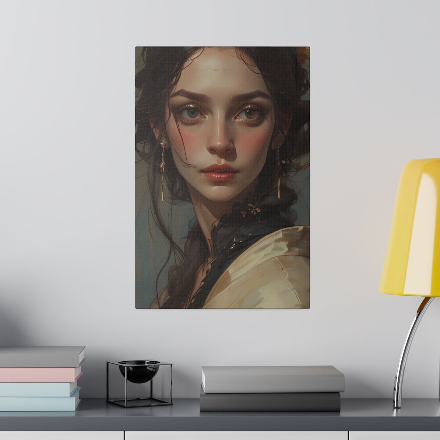 Classical Woman Portrait Canvas Print Art