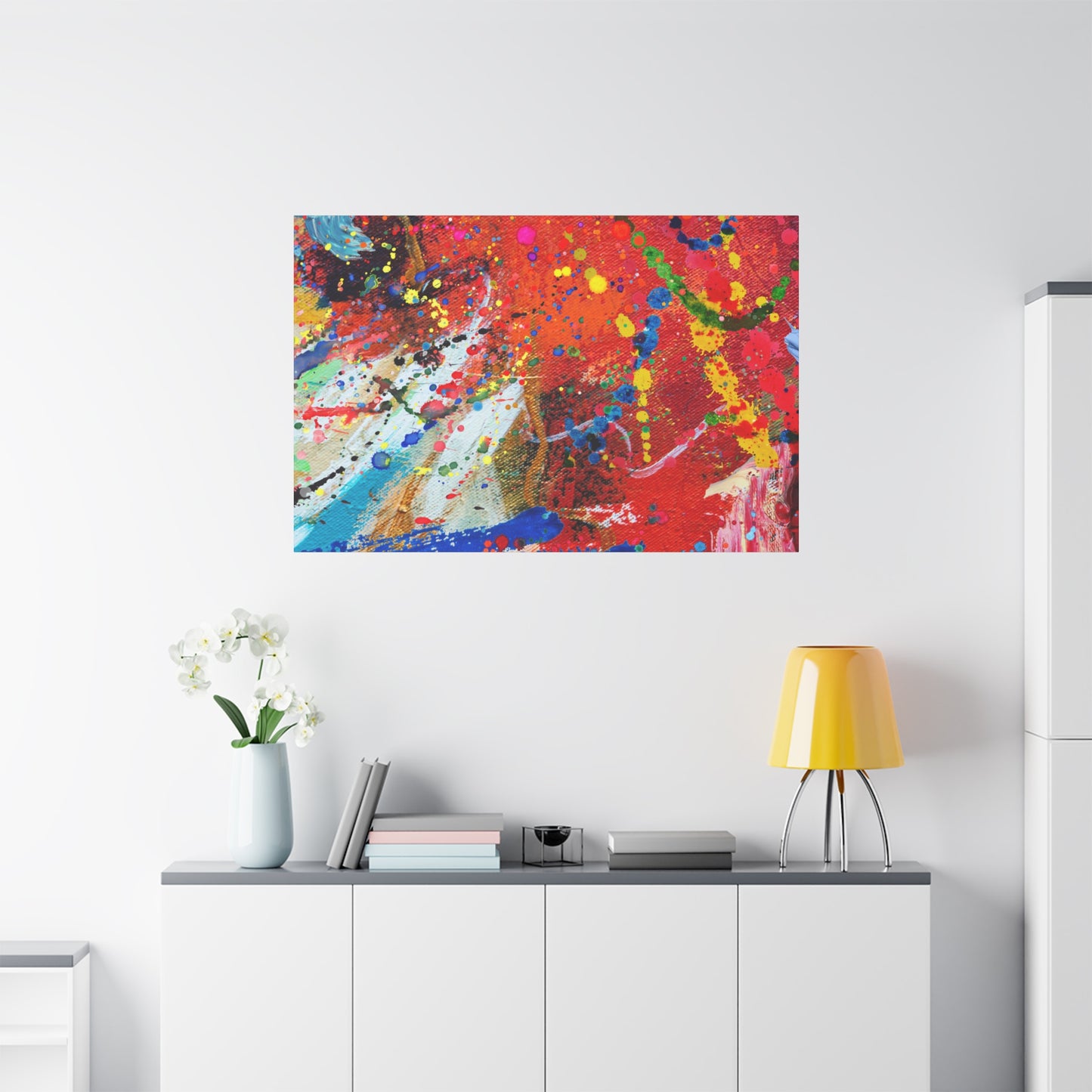 Spectrum in Motion – Abstract Chaos Canvas Print