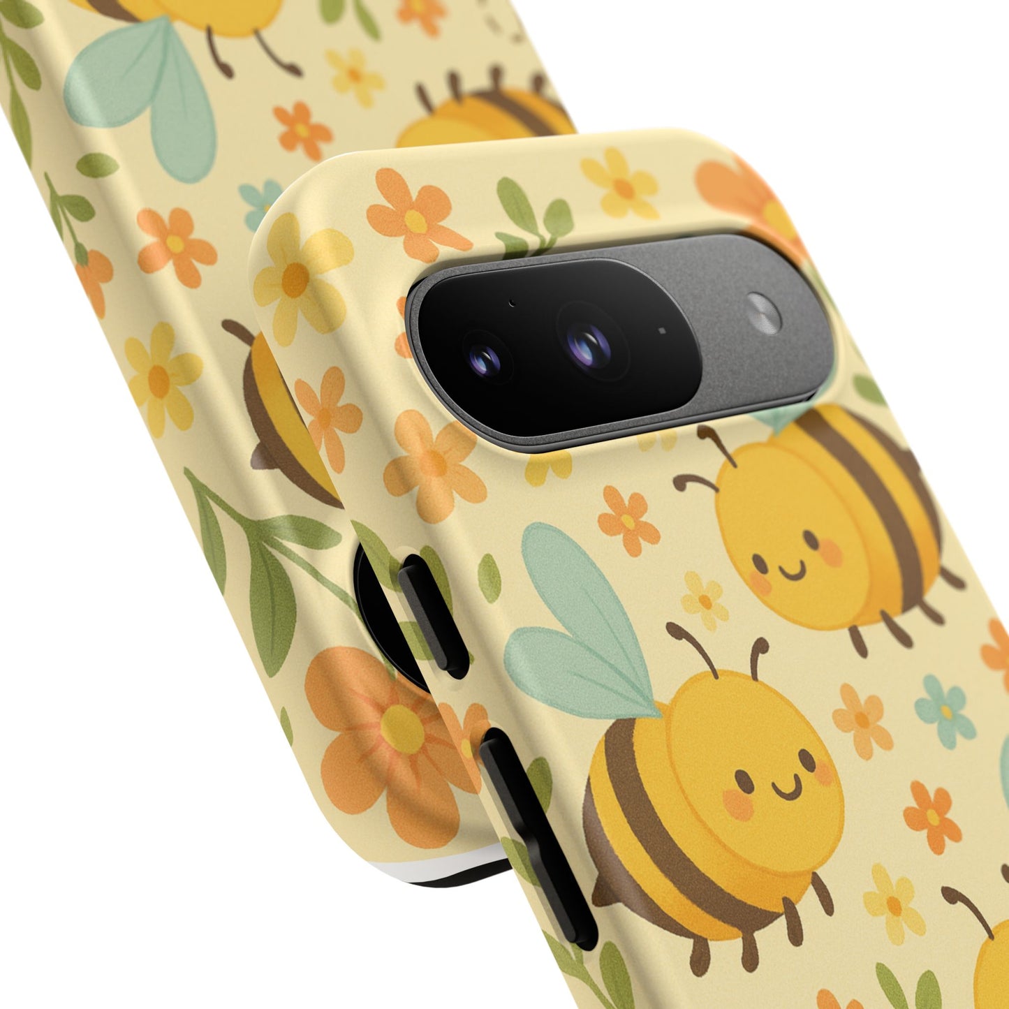 Cute cartoon Floral Bee Tough Phone Case