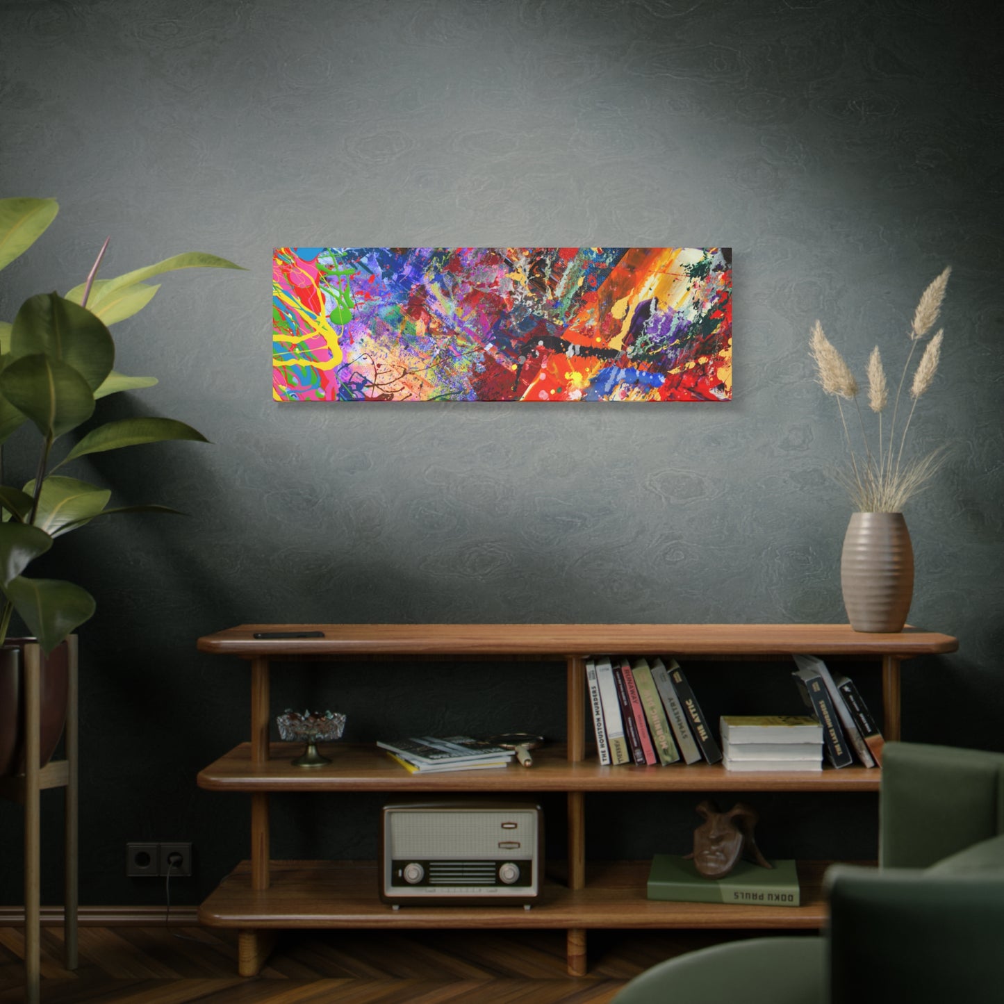 Colorful Canvas Abstract Art Print Kaleidoscope Collision