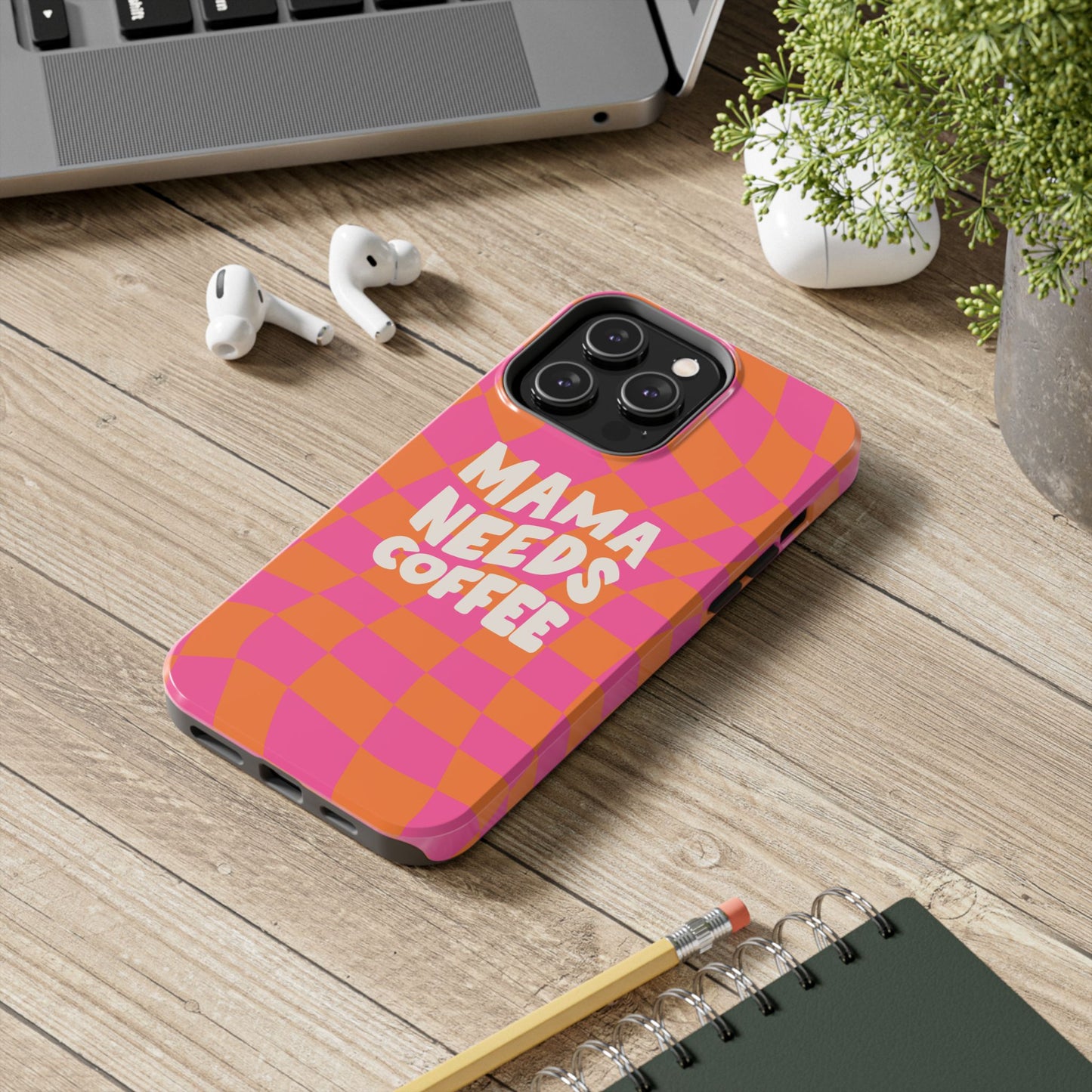 Fundas resistentes para teléfono "Mamá necesita café"