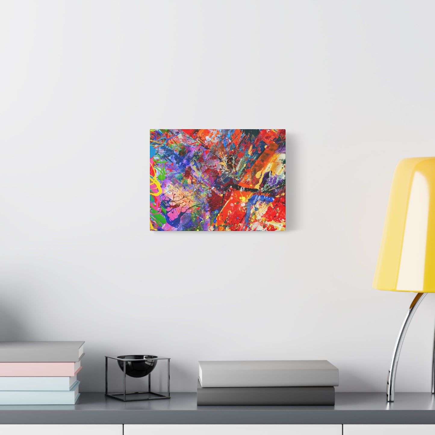 Colorful Canvas Abstract Art Print Kaleidoscope Collision