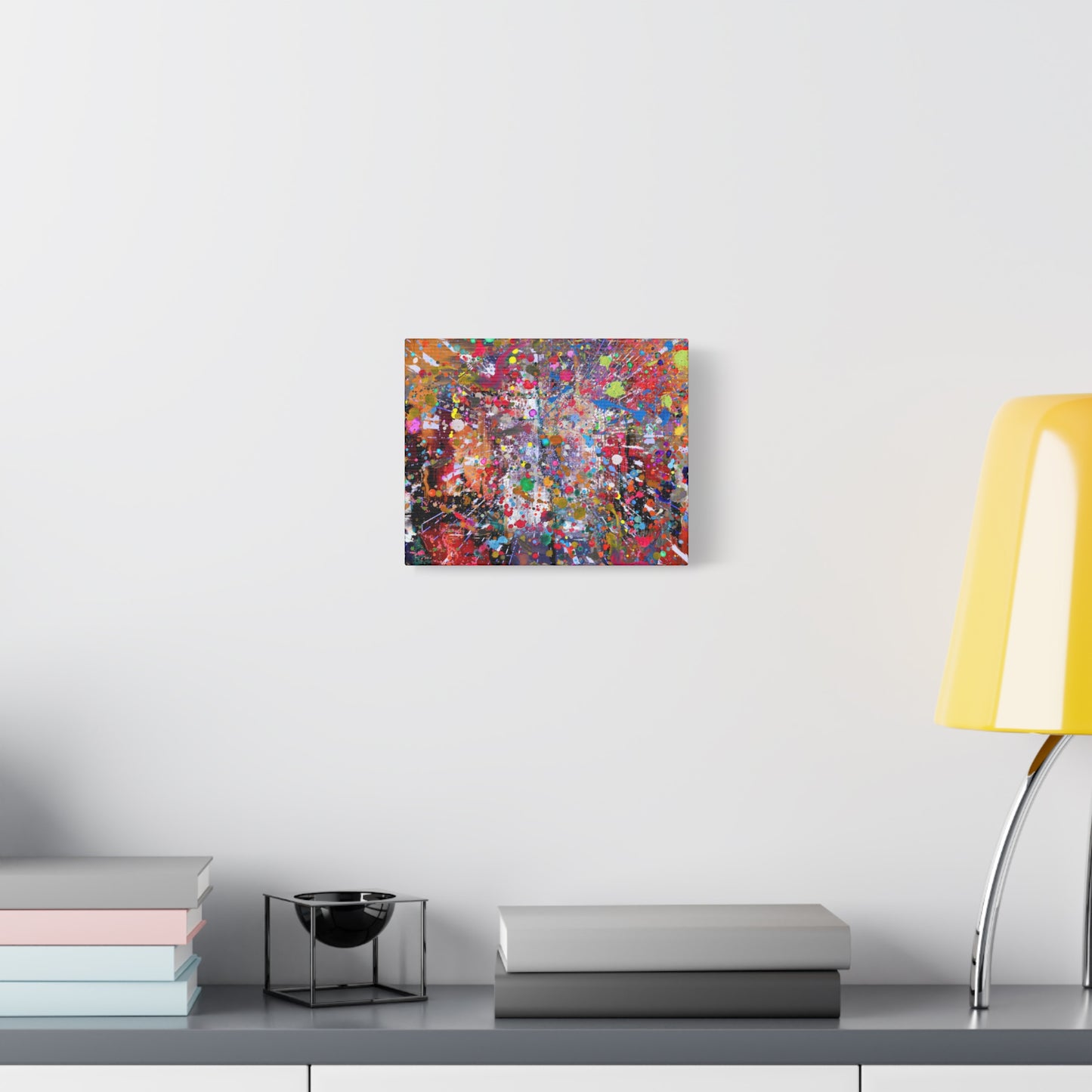 Urban Chaos: Neon Splatter Symphony Abstract Canvas Print Art