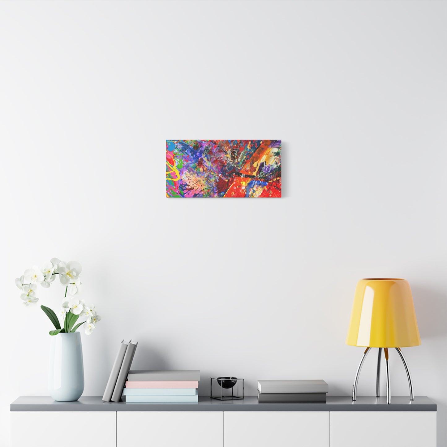 Colorful Canvas Abstract Art Print Kaleidoscope Collision