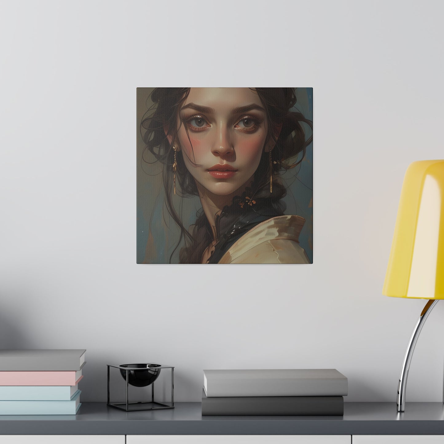 Classical Woman Portrait Canvas Print Art