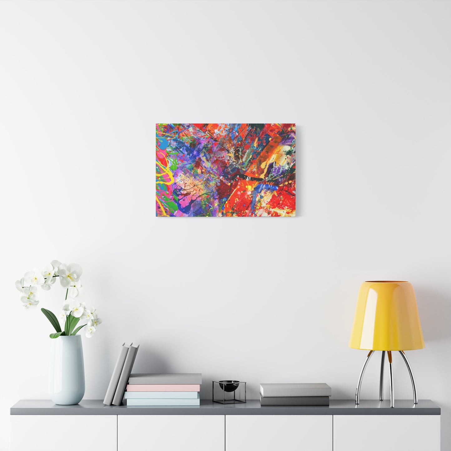 Colorful Canvas Abstract Art Print Kaleidoscope Collision