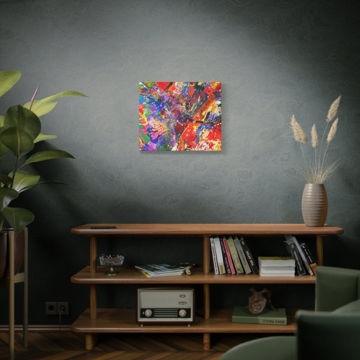 Colorful Canvas Abstract Art Print Kaleidoscope Collision