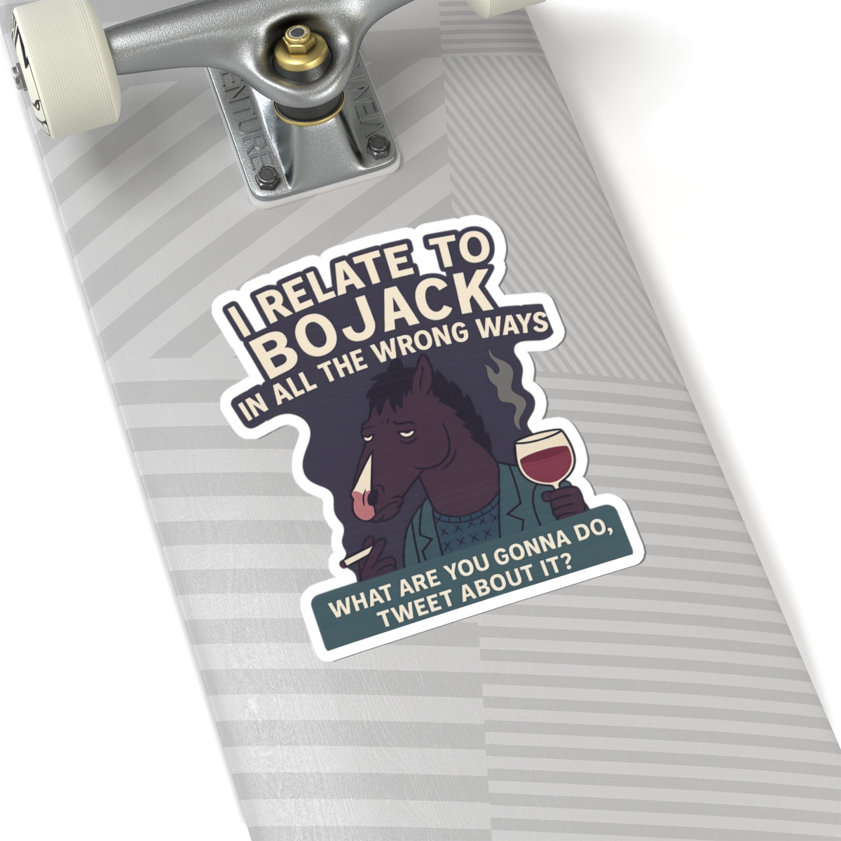 BoJack Horseman Inspired Kiss-Cut Stickers, Fun Laptop Decals, Funny Gift for Fans, Pop Culture Stickers, Unique Merchandise