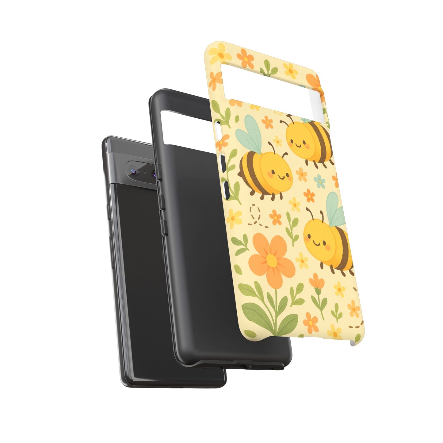 Cute cartoon Floral Bee Tough Phone Case