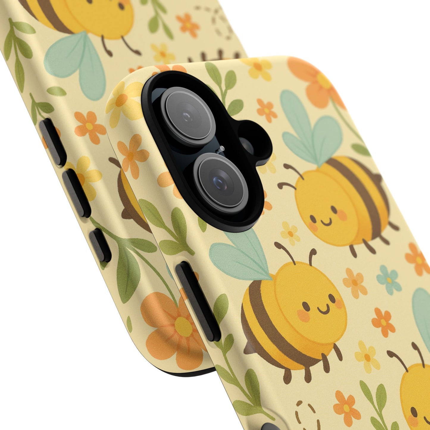Cute cartoon Floral Bee Tough Phone Case
