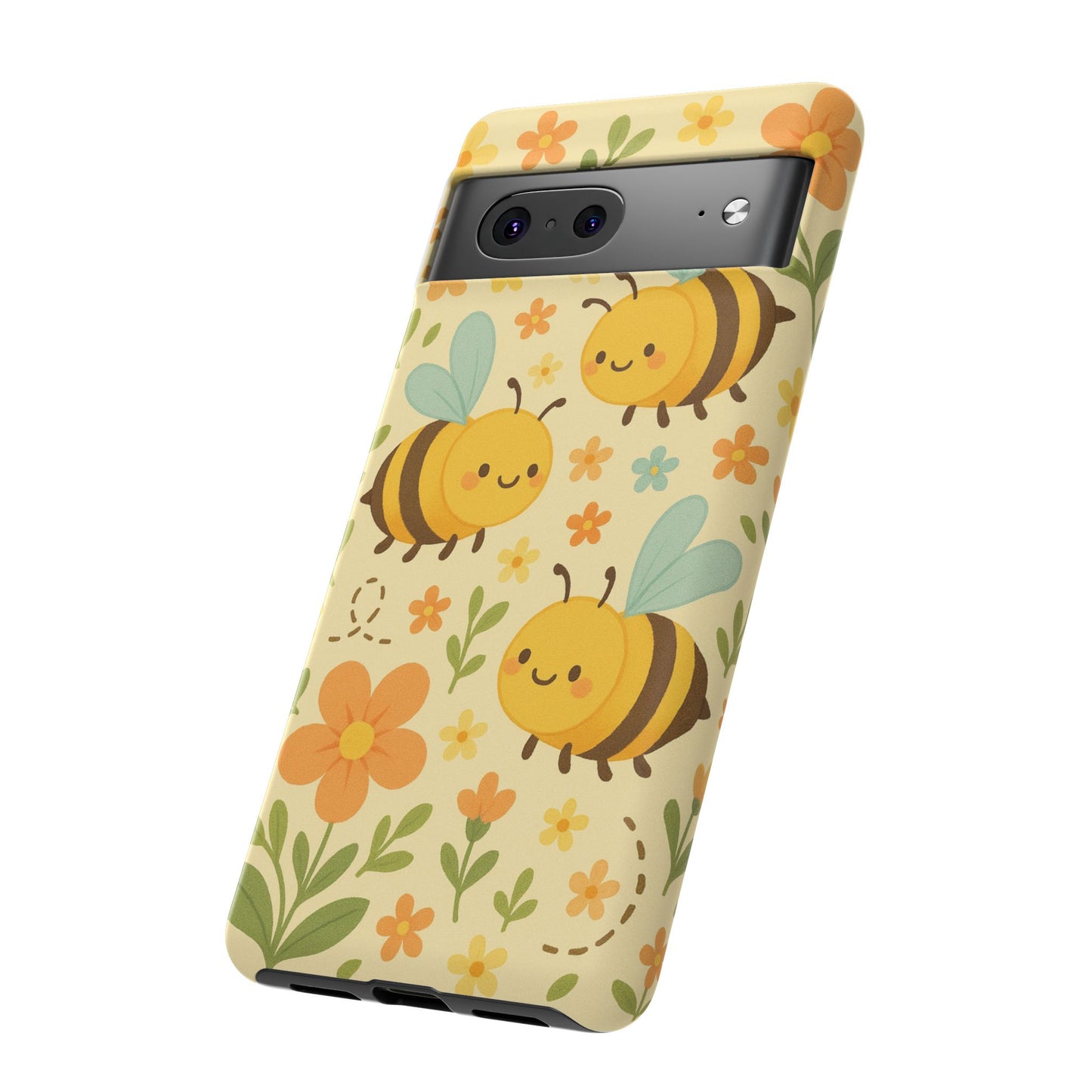 Cute cartoon Floral Bee Tough Phone Case
