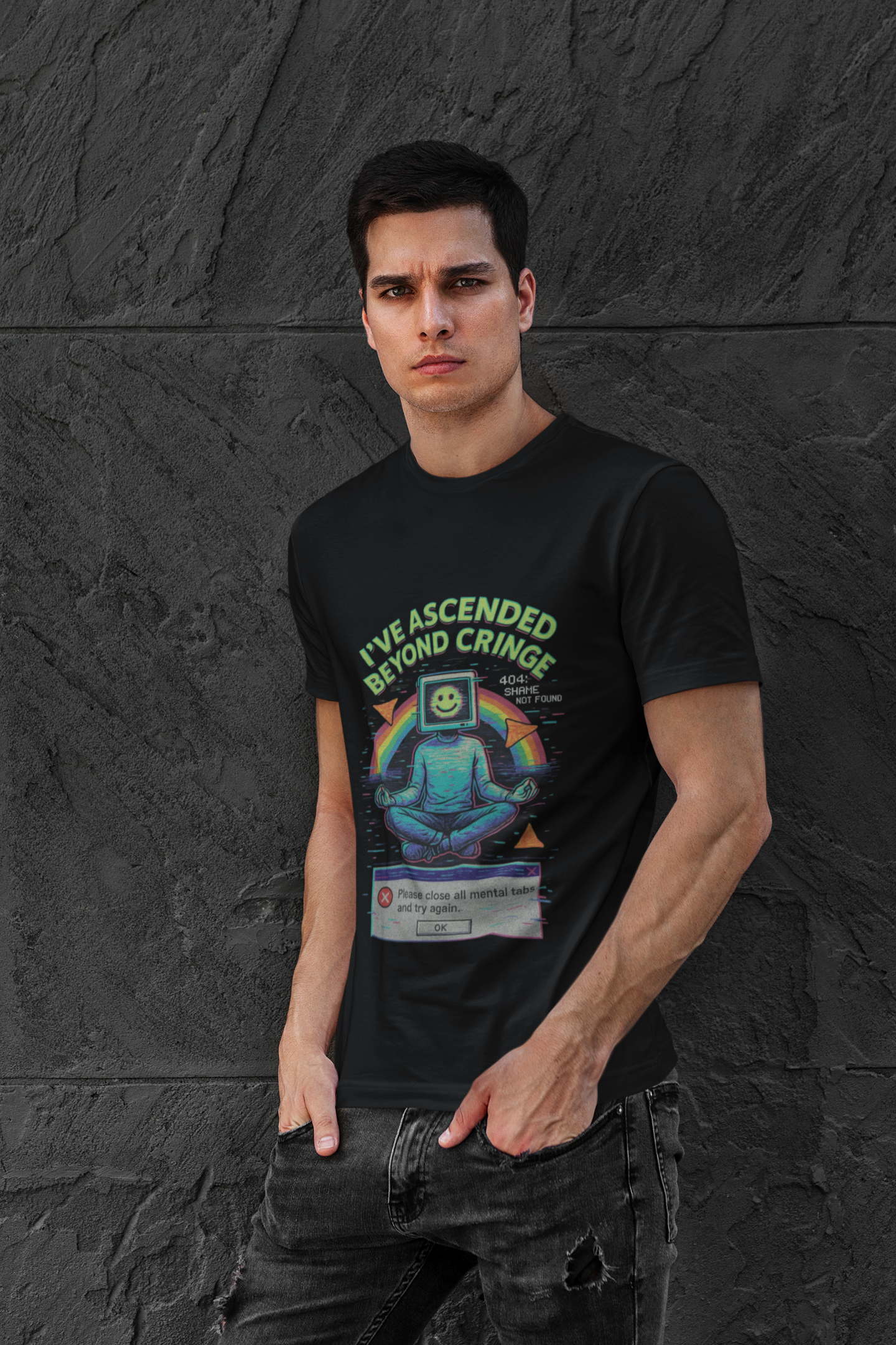 I've Ascended Beyond Cringe T-shirt, Vintage Graphic Tee, Unisex Casual Wear, Perfect Gift for Gamers, Humor Shirt, Trendy Streetwear