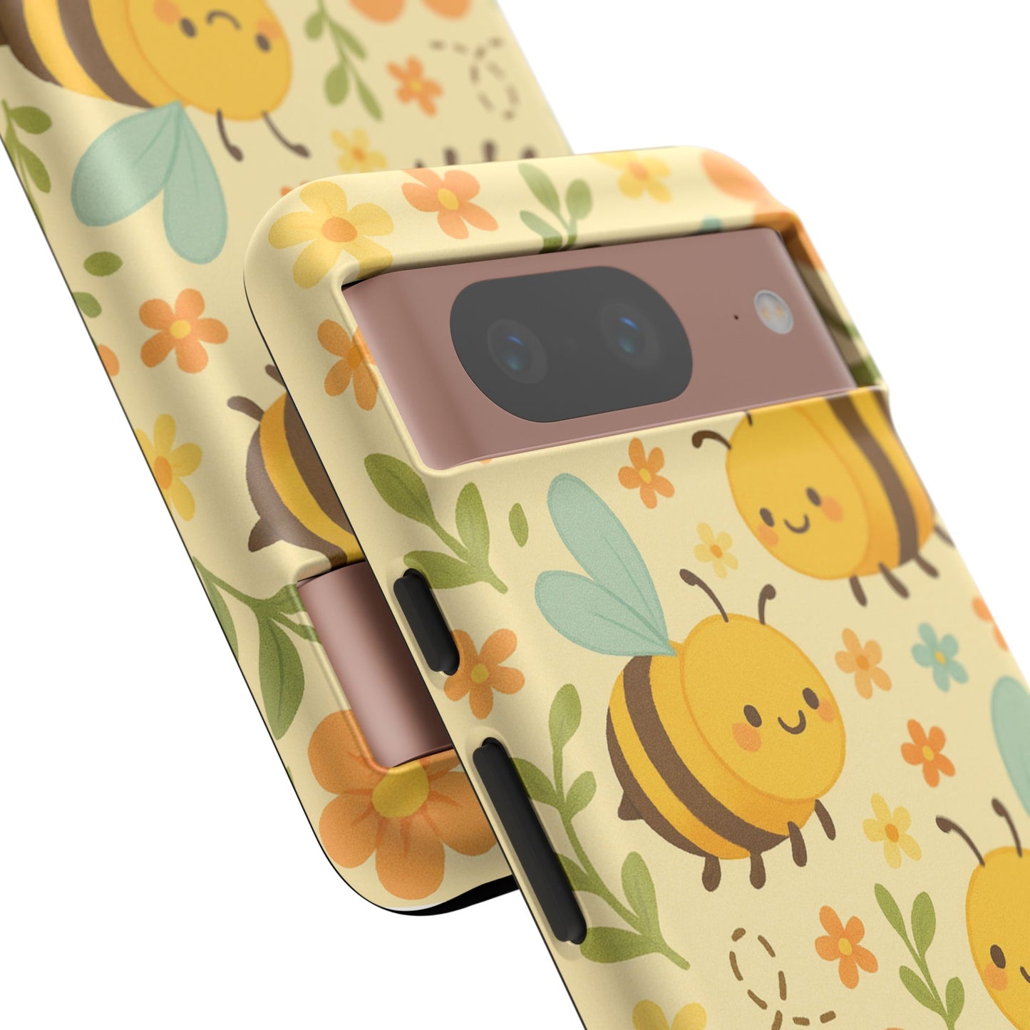Cute cartoon Floral Bee Tough Phone Case