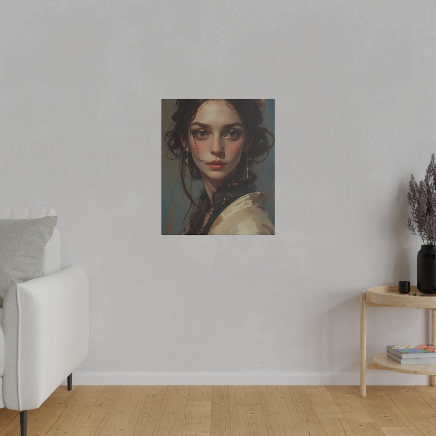 Classical Woman Portrait Canvas Print Art