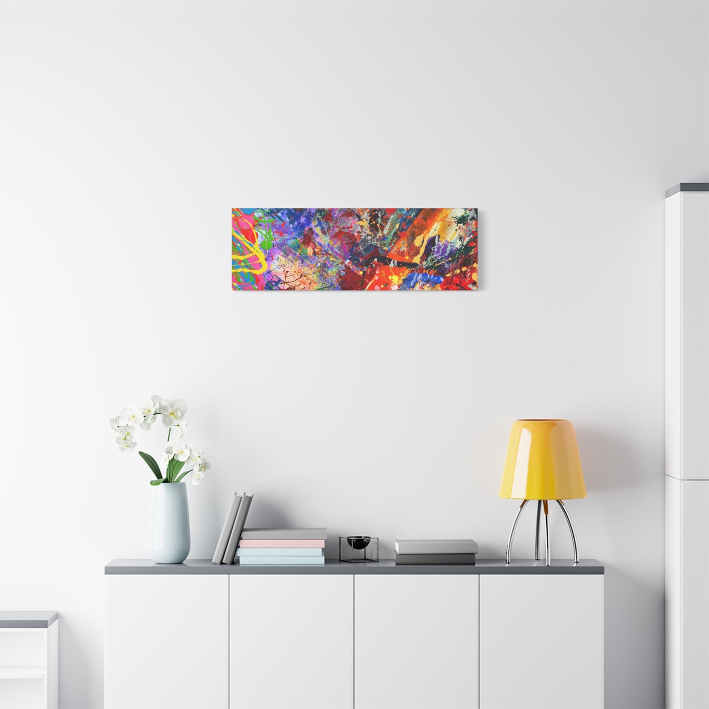 Colorful Canvas Abstract Art Print Kaleidoscope Collision