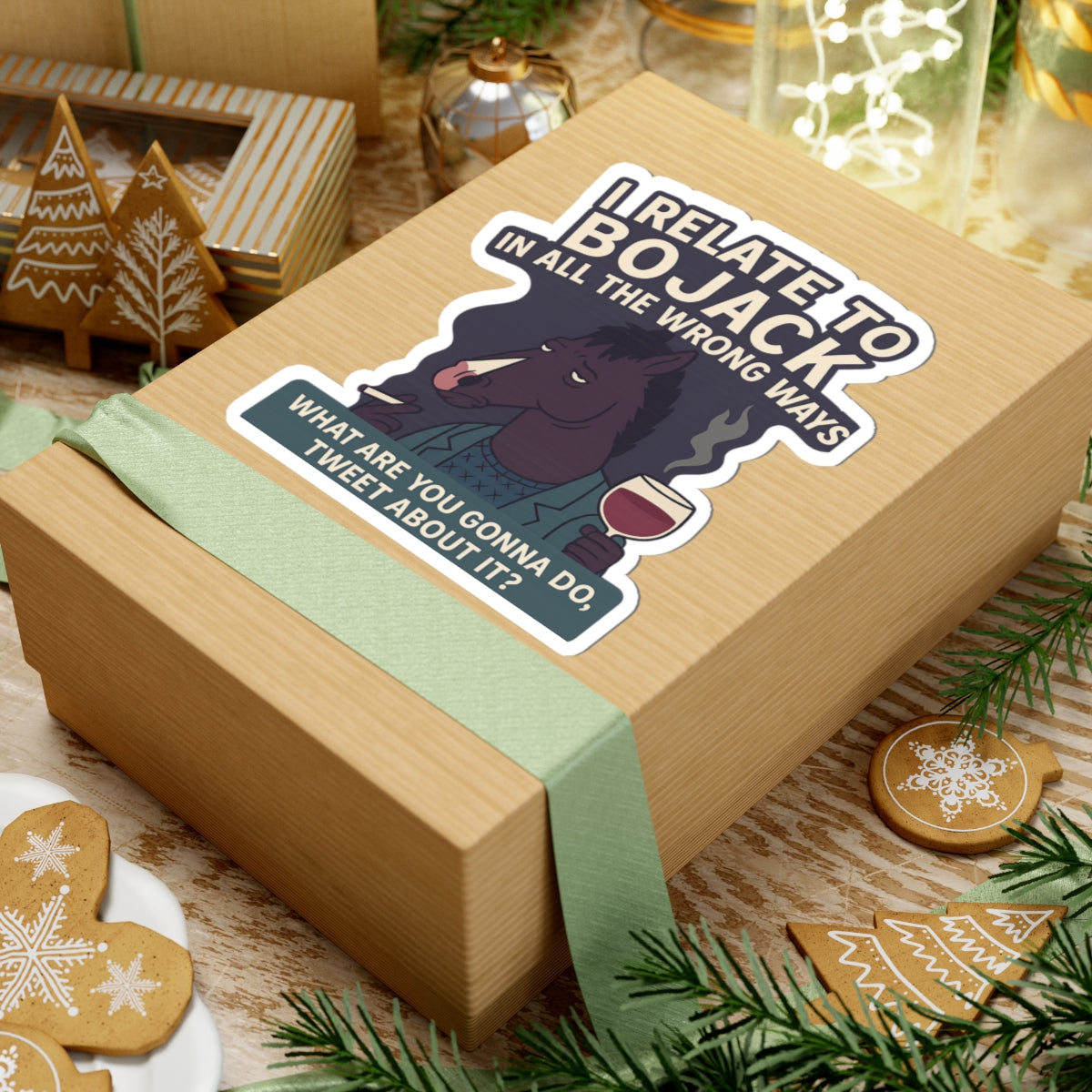 BoJack Horseman Inspired Kiss-Cut Stickers, Fun Laptop Decals, Funny Gift for Fans, Pop Culture Stickers, Unique Merchandise