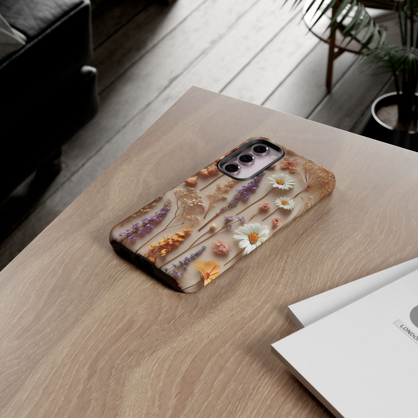 Pressed Flower Garden Phone Case – Vintage Botanical Aesthetic