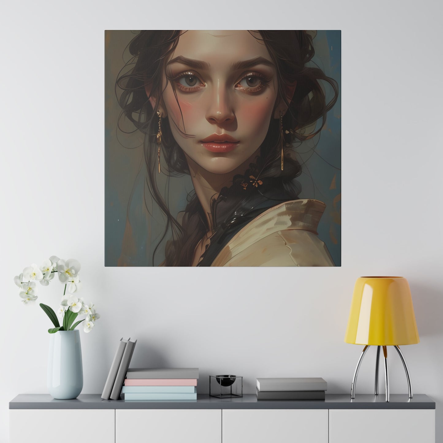 Classical Woman Portrait Canvas Print Art