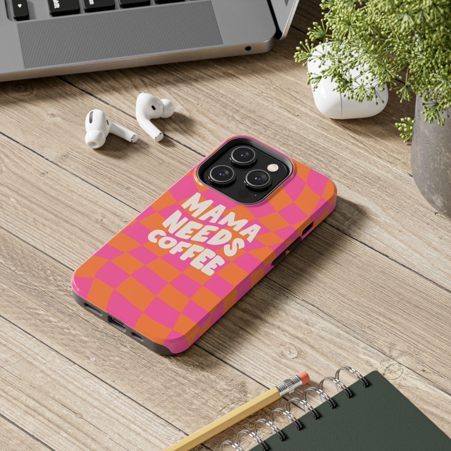 Fundas resistentes para teléfono "Mamá necesita café"