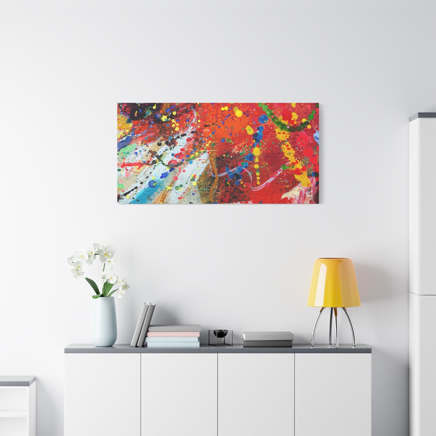 Spectrum in Motion – Abstract Chaos Canvas Print