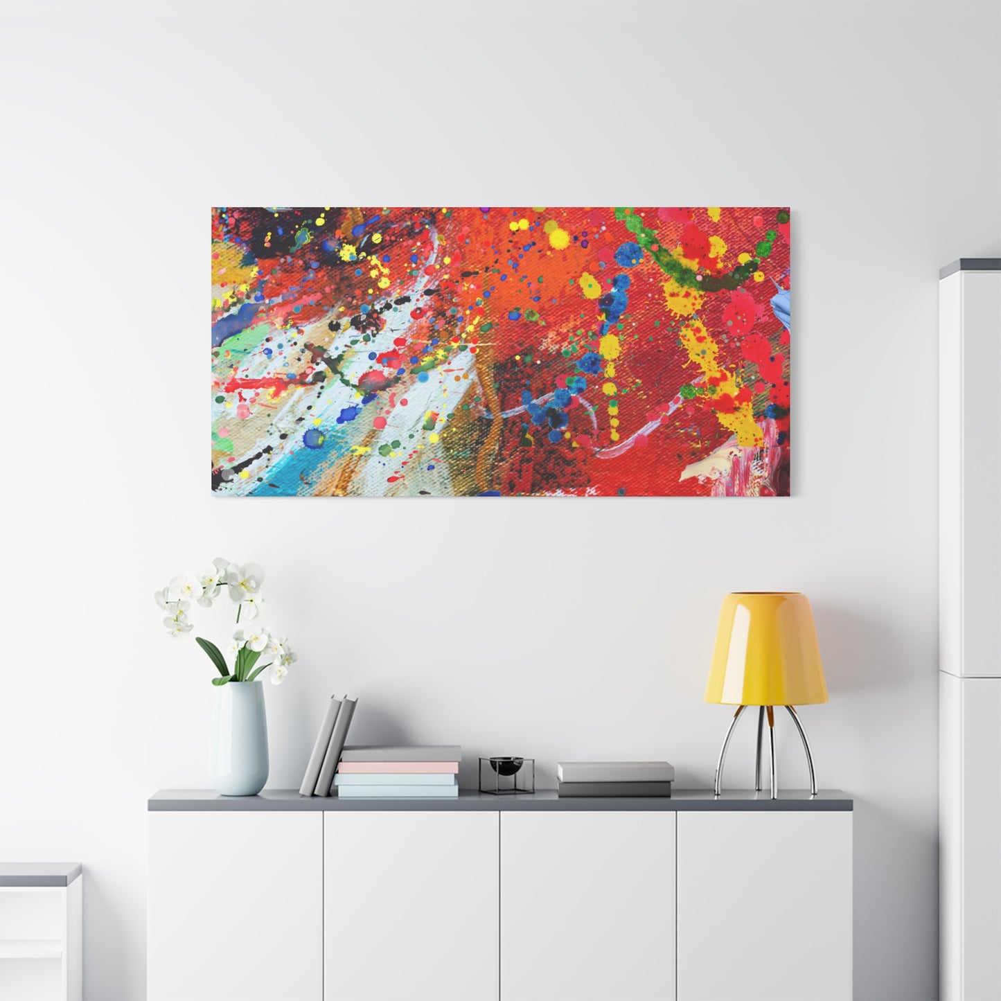 Spectrum in Motion – Abstract Chaos Canvas Print