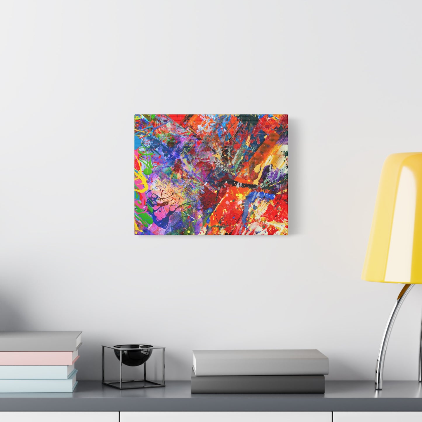 Colorful Canvas Abstract Art Print Kaleidoscope Collision