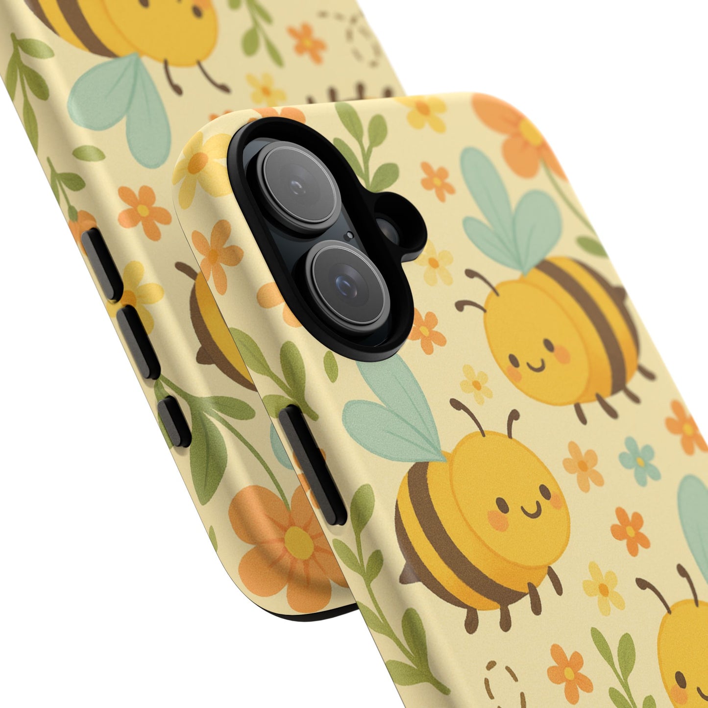 Cute cartoon Floral Bee Tough Phone Case