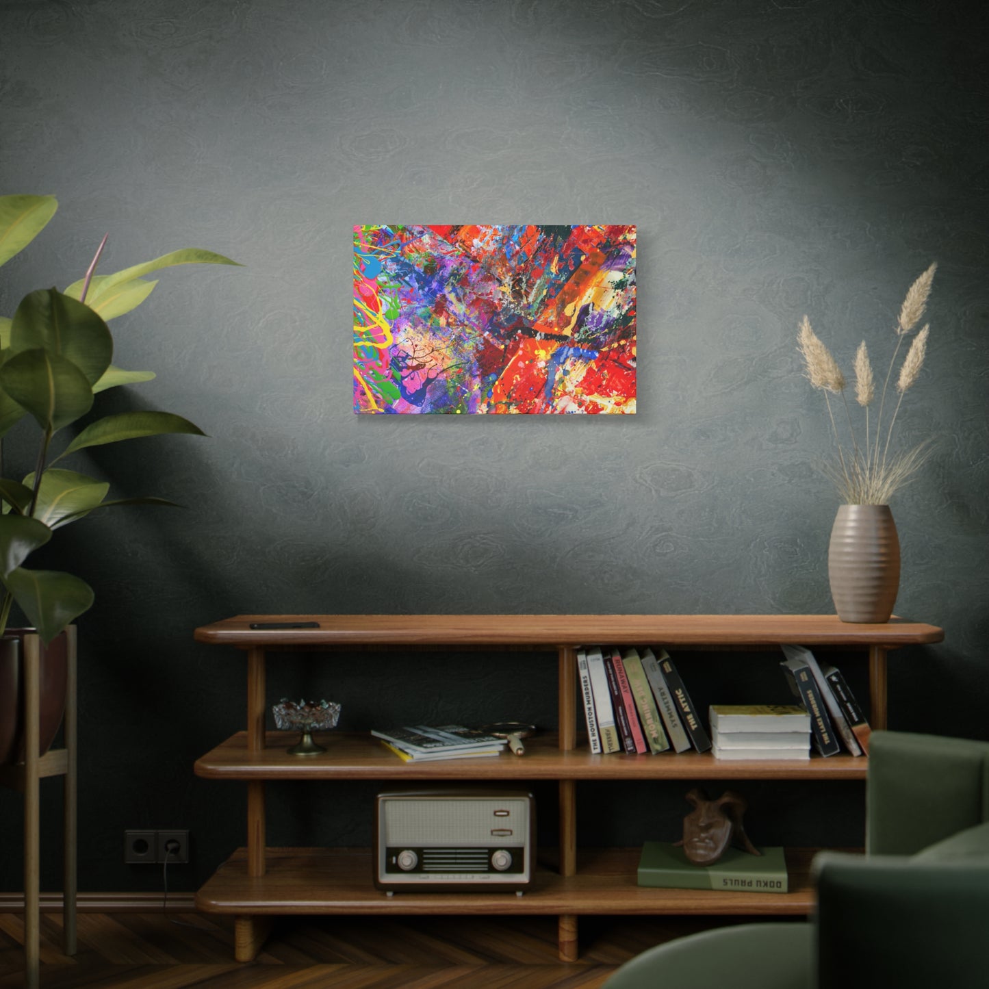 Colorful Canvas Abstract Art Print Kaleidoscope Collision