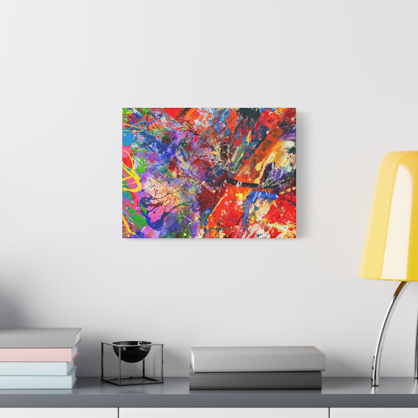 Colorful Canvas Abstract Art Print Kaleidoscope Collision