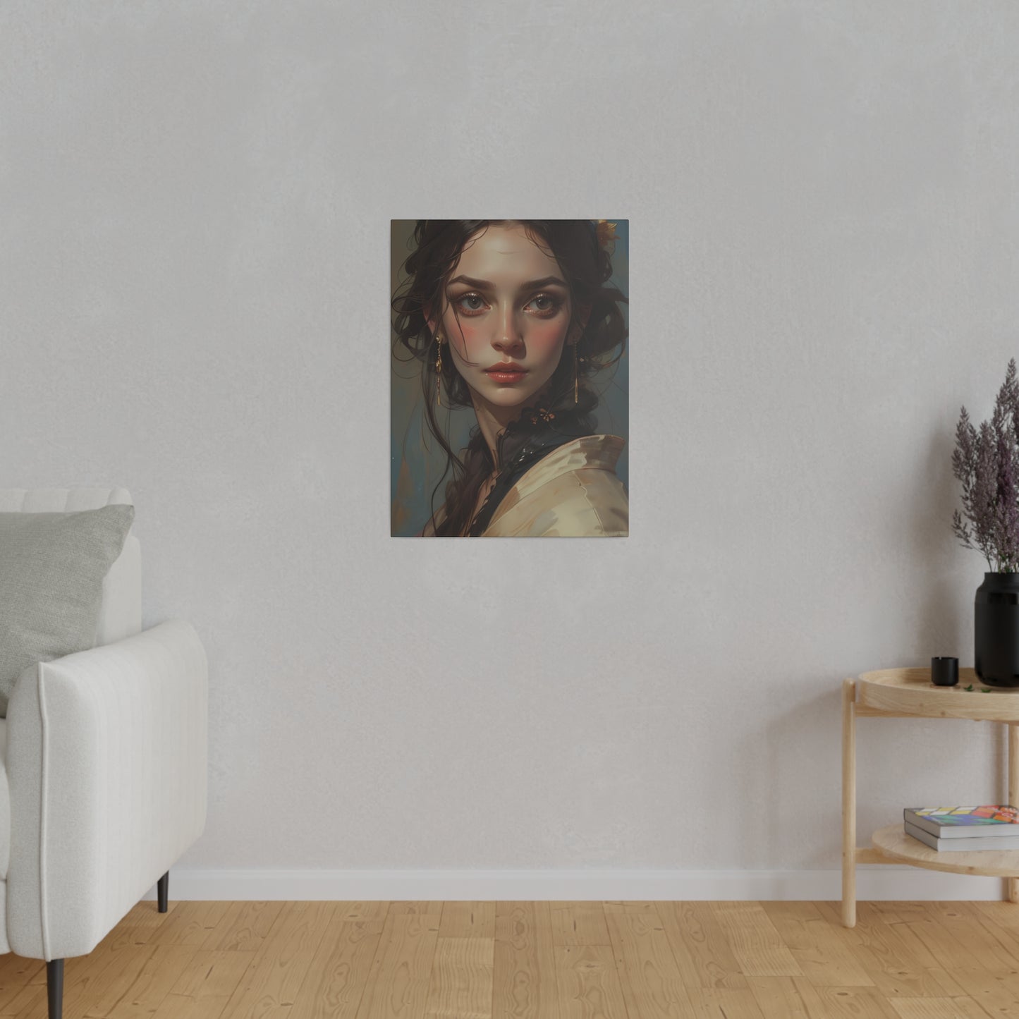 Classical Woman Portrait Canvas Print Art
