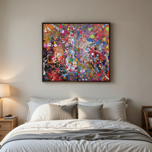 Chaotic Explosion Abstract Art Canvas Print