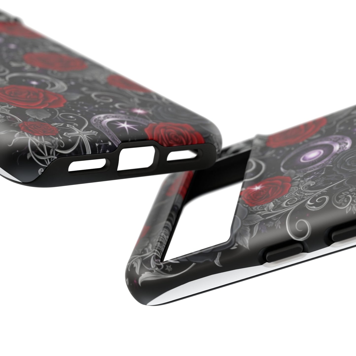 Dark Gothic Red Roses Matte Tough Phone Cases