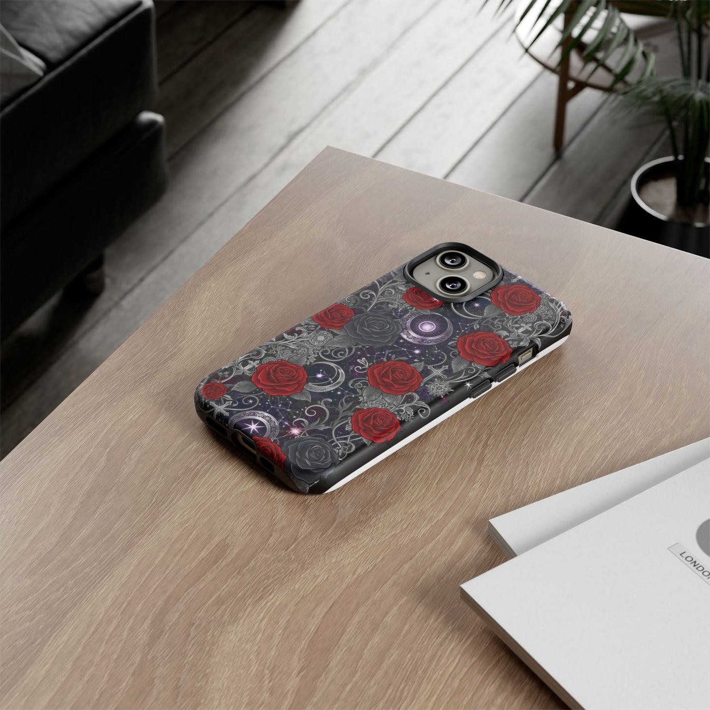 Dark Gothic Red Roses Matte Tough Phone Cases