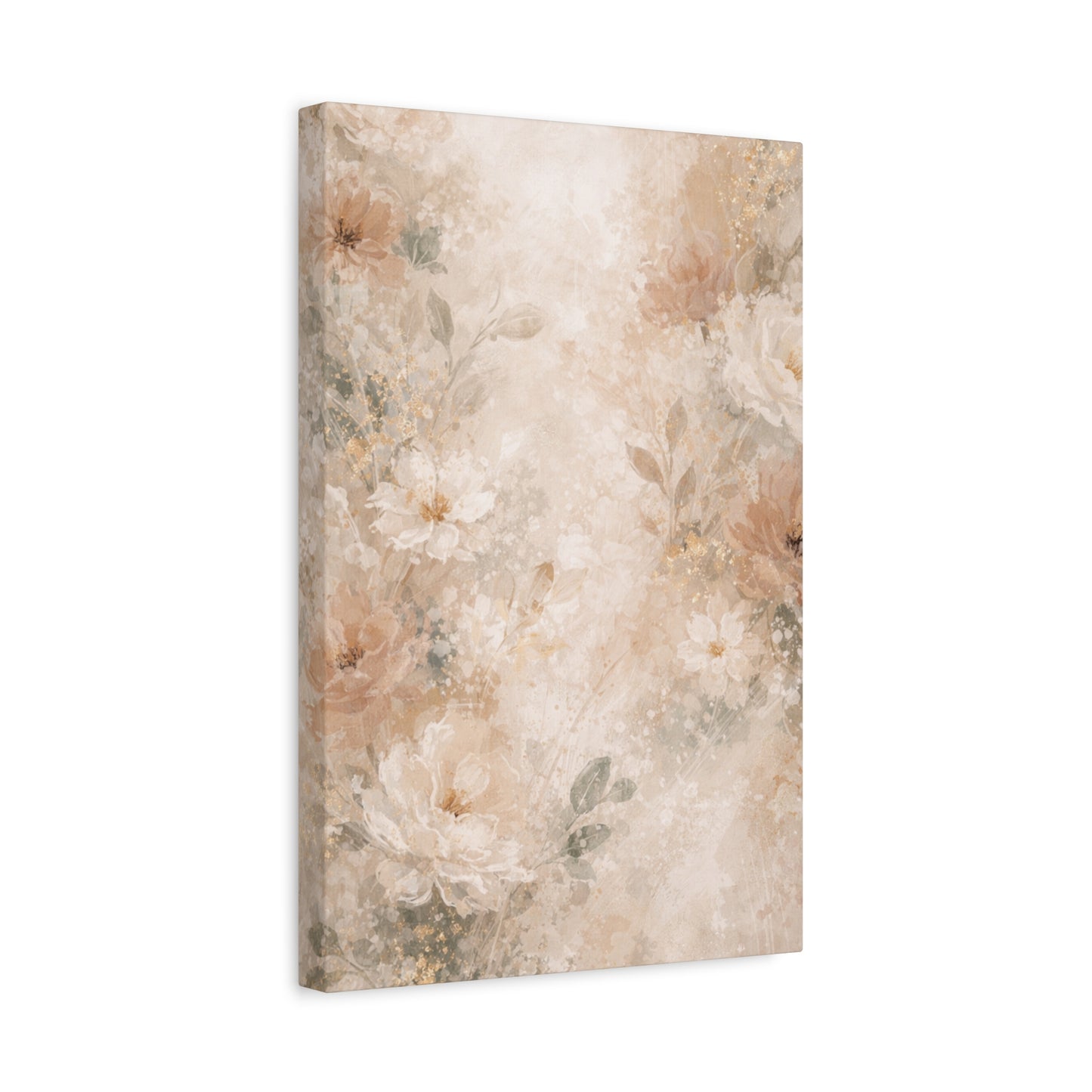 Neutral Vintage Floral Canvas Print — Matte Stretched Wall Art - Paragon Prints