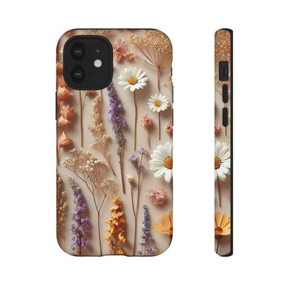 Pressed Flower Garden Phone Case – Vintage Botanical Aesthetic