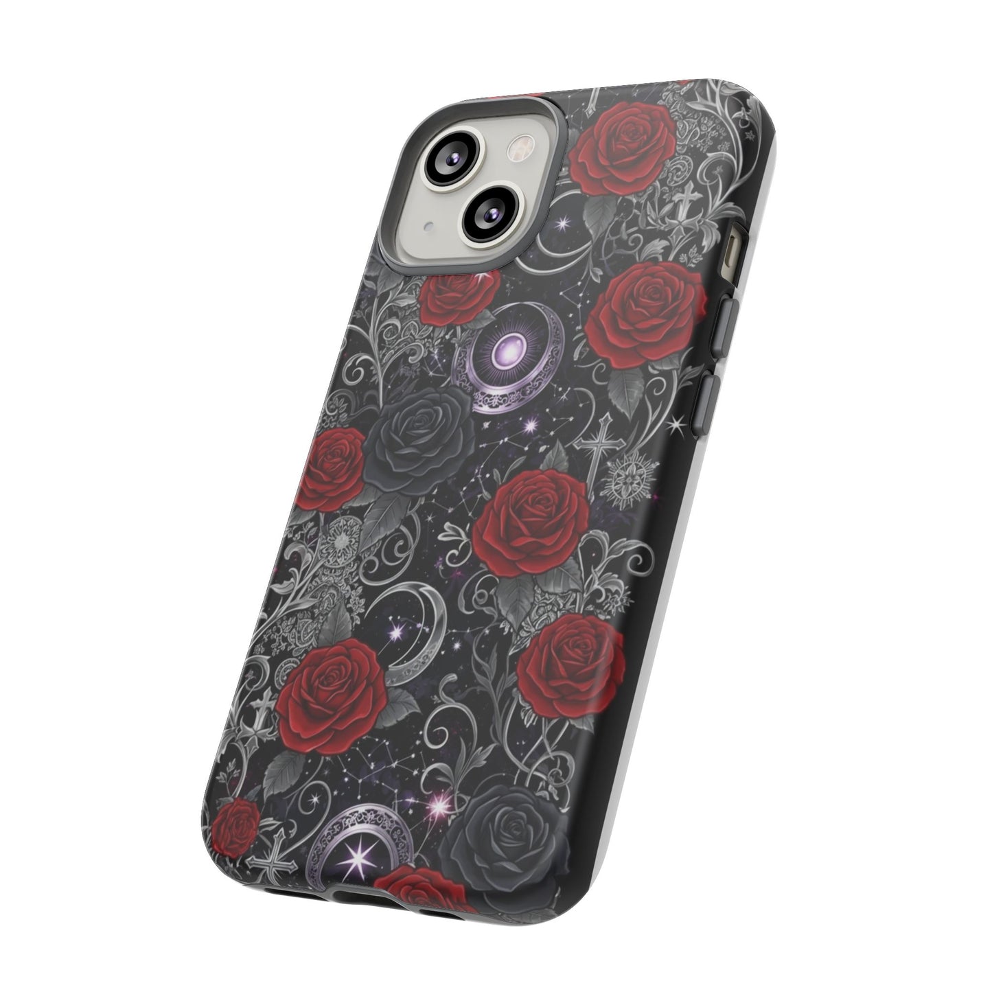 Dark Gothic Red Roses Matte Tough Phone Cases