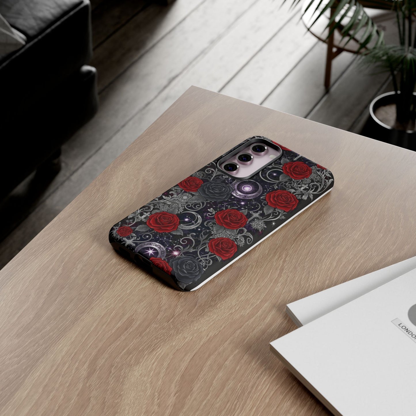 Dark Gothic Red Roses Matte Tough Phone Cases