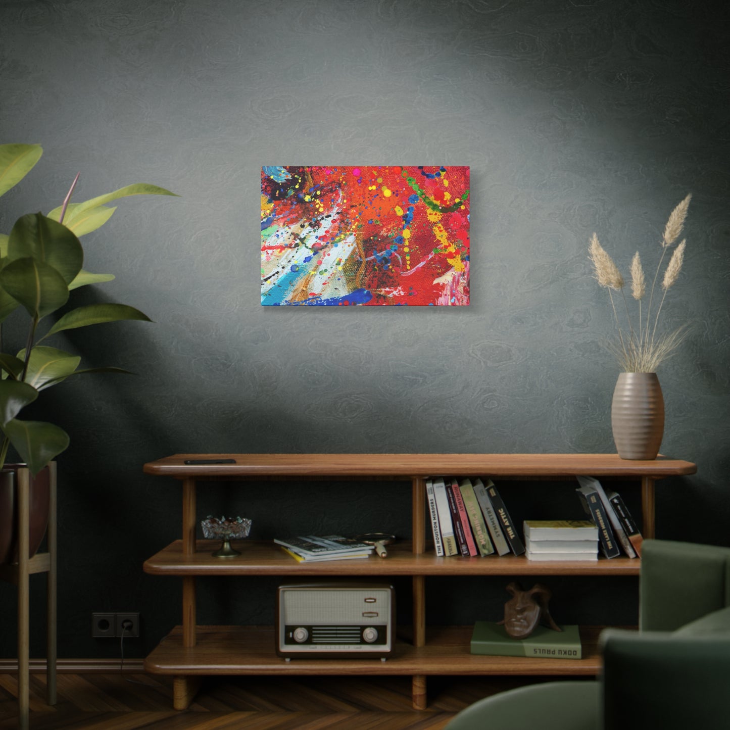 Spectrum in Motion – Abstract Chaos Canvas Print