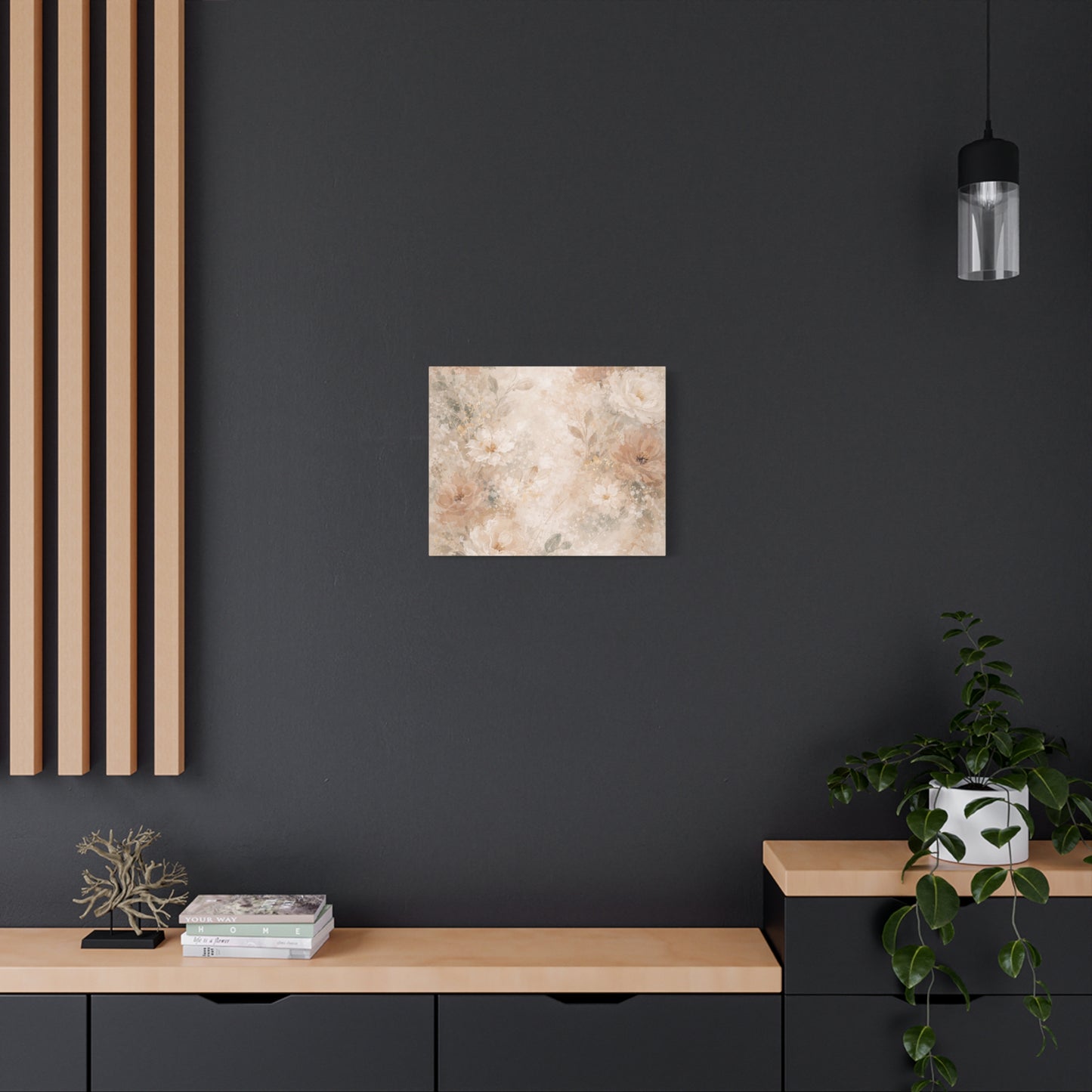 Neutral Vintage Floral Canvas Print — Matte Stretched Wall Art - Paragon Prints