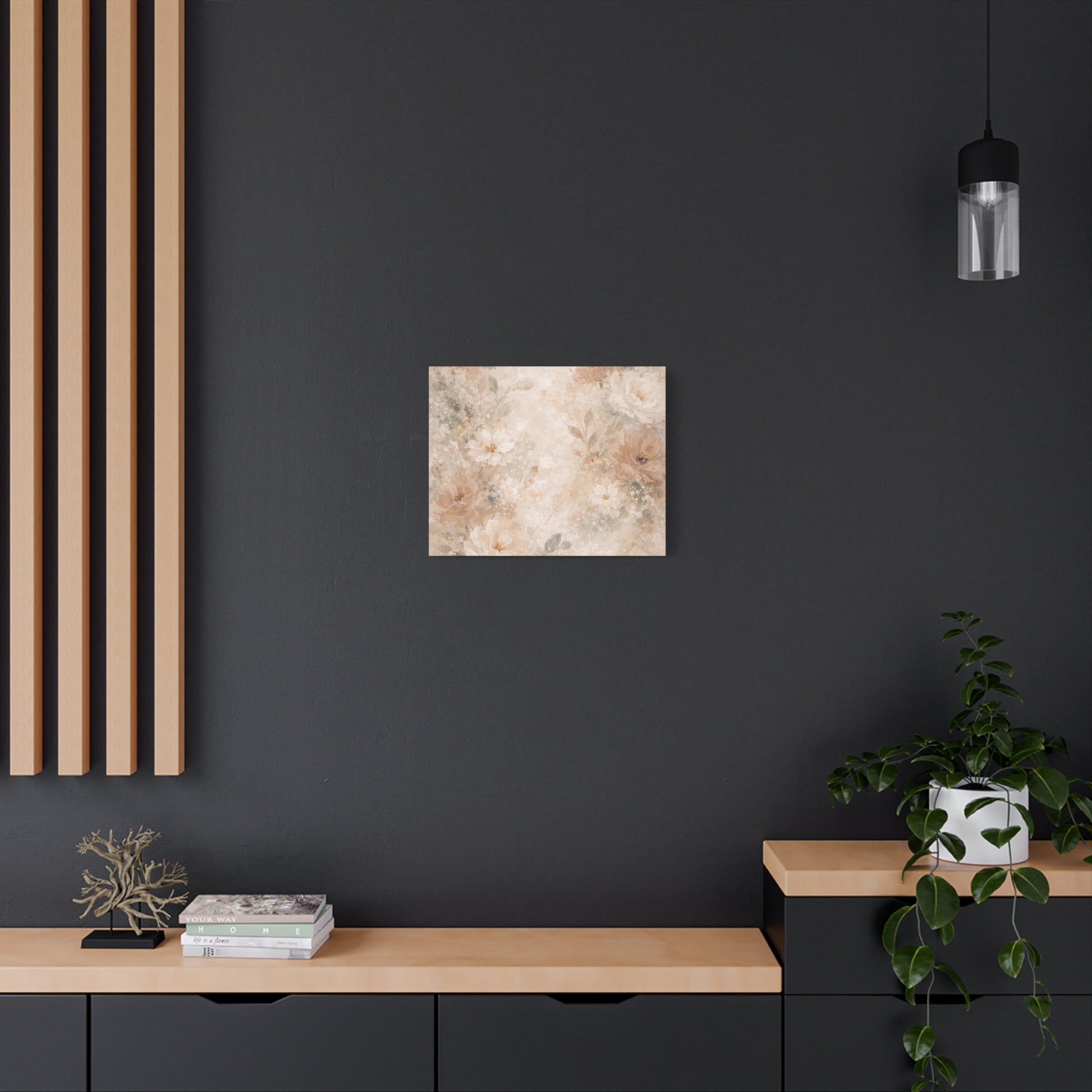 Neutral Vintage Floral Canvas Print — Matte Stretched Wall Art - Paragon Prints