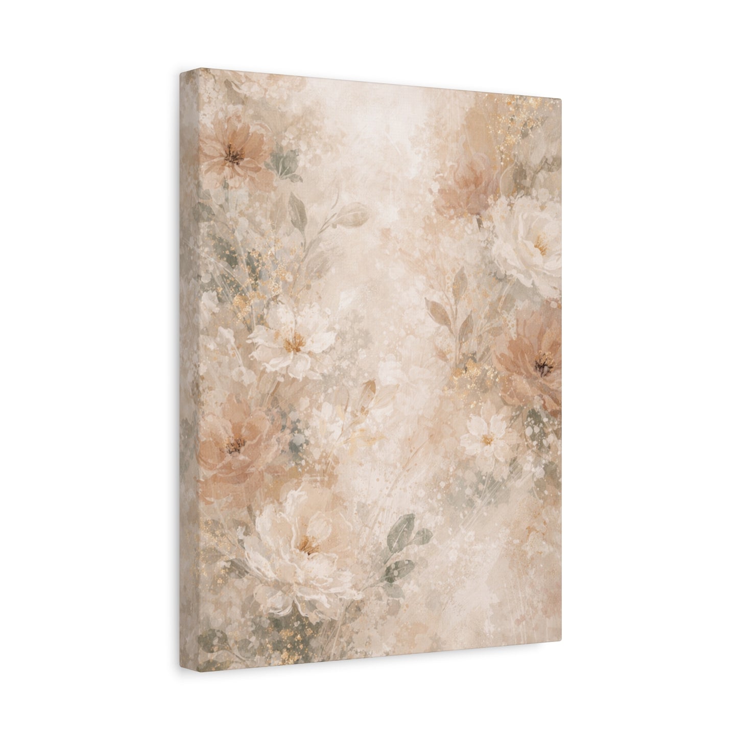 Neutral Vintage Floral Canvas Print — Matte Stretched Wall Art - Paragon Prints