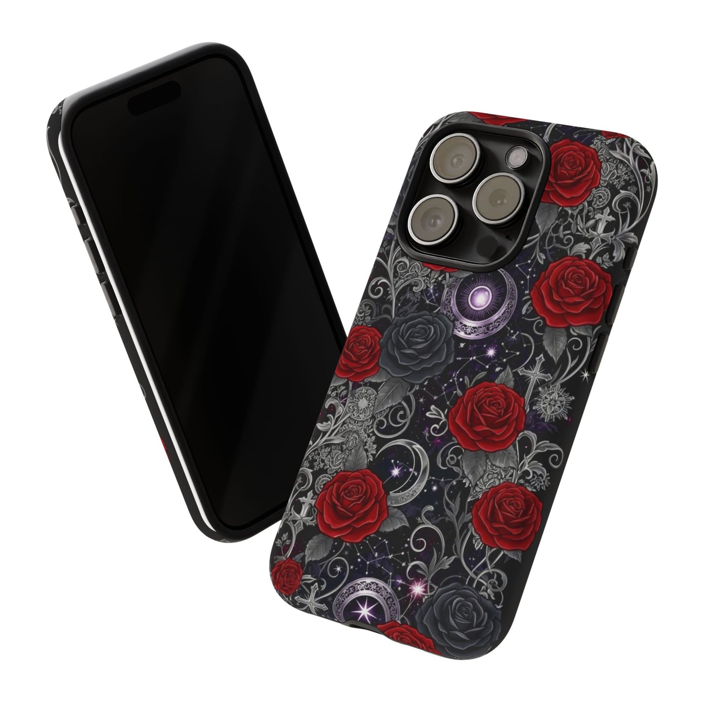 Dark Gothic Red Roses Matte Tough Phone Cases