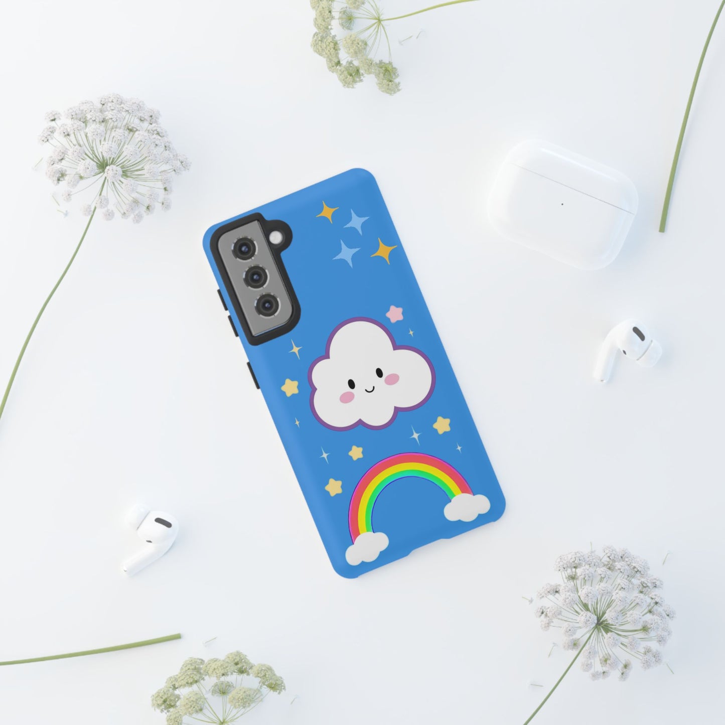Cute Cloud & Rainbow Phone Case - Tough & Adorable Cover for Kids and Adults