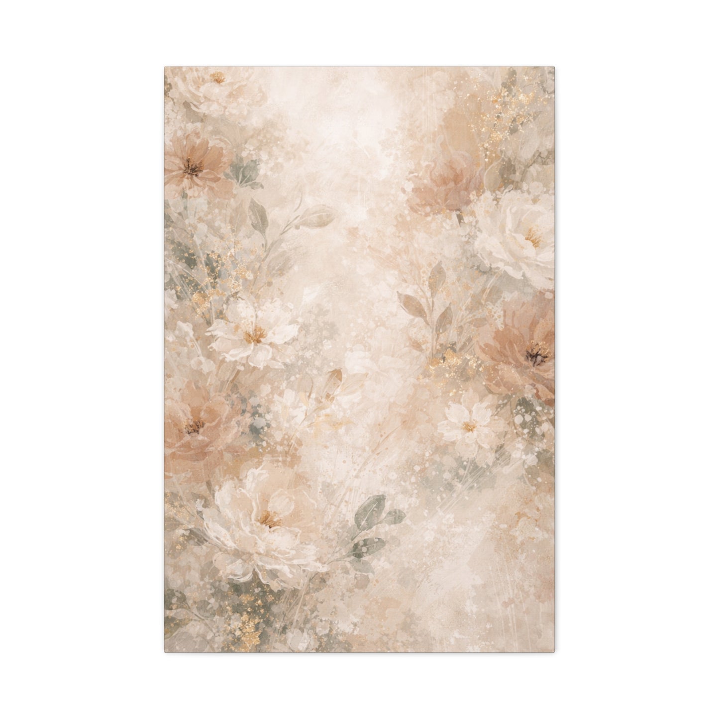 Neutral Vintage Floral Canvas Print — Matte Stretched Wall Art - Paragon Prints