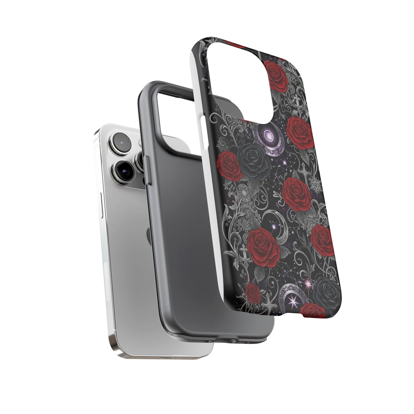 Dark Gothic Red Roses Matte Tough Phone Cases