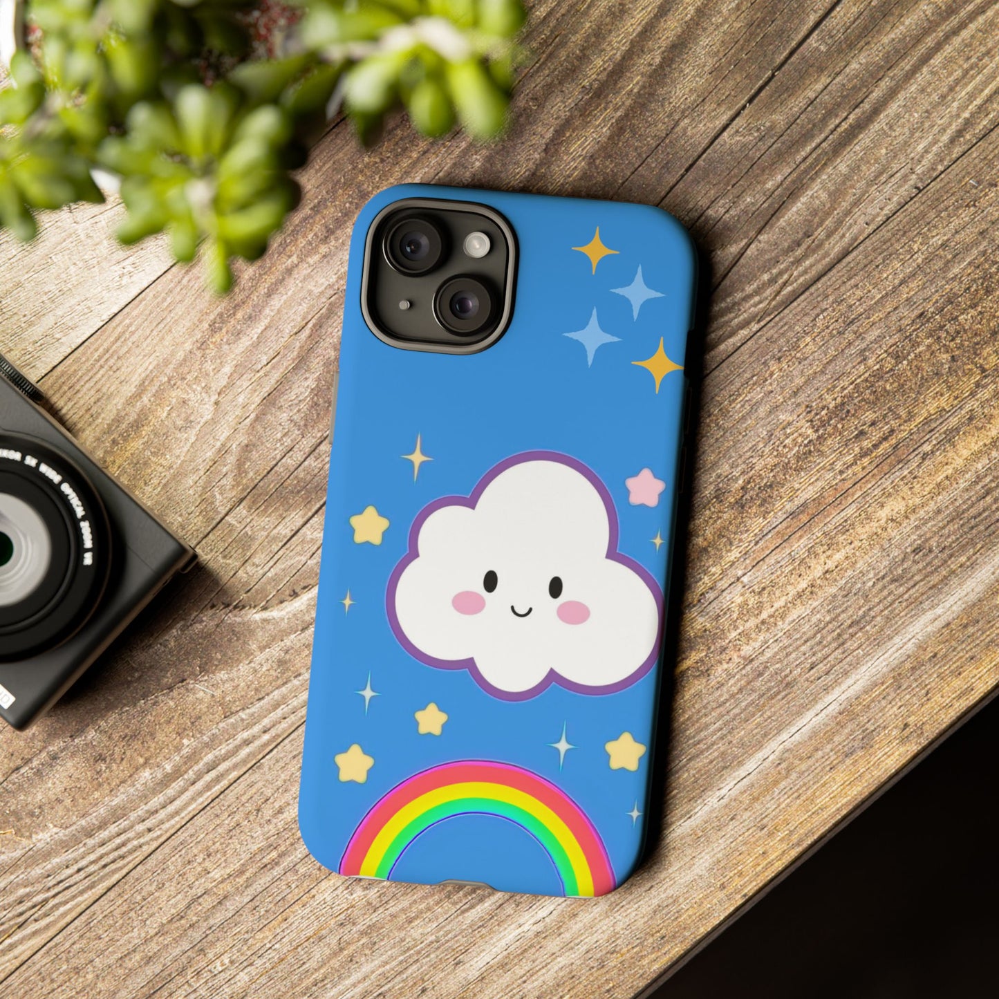 Cute Cloud & Rainbow Phone Case - Tough & Adorable Cover for Kids and Adults