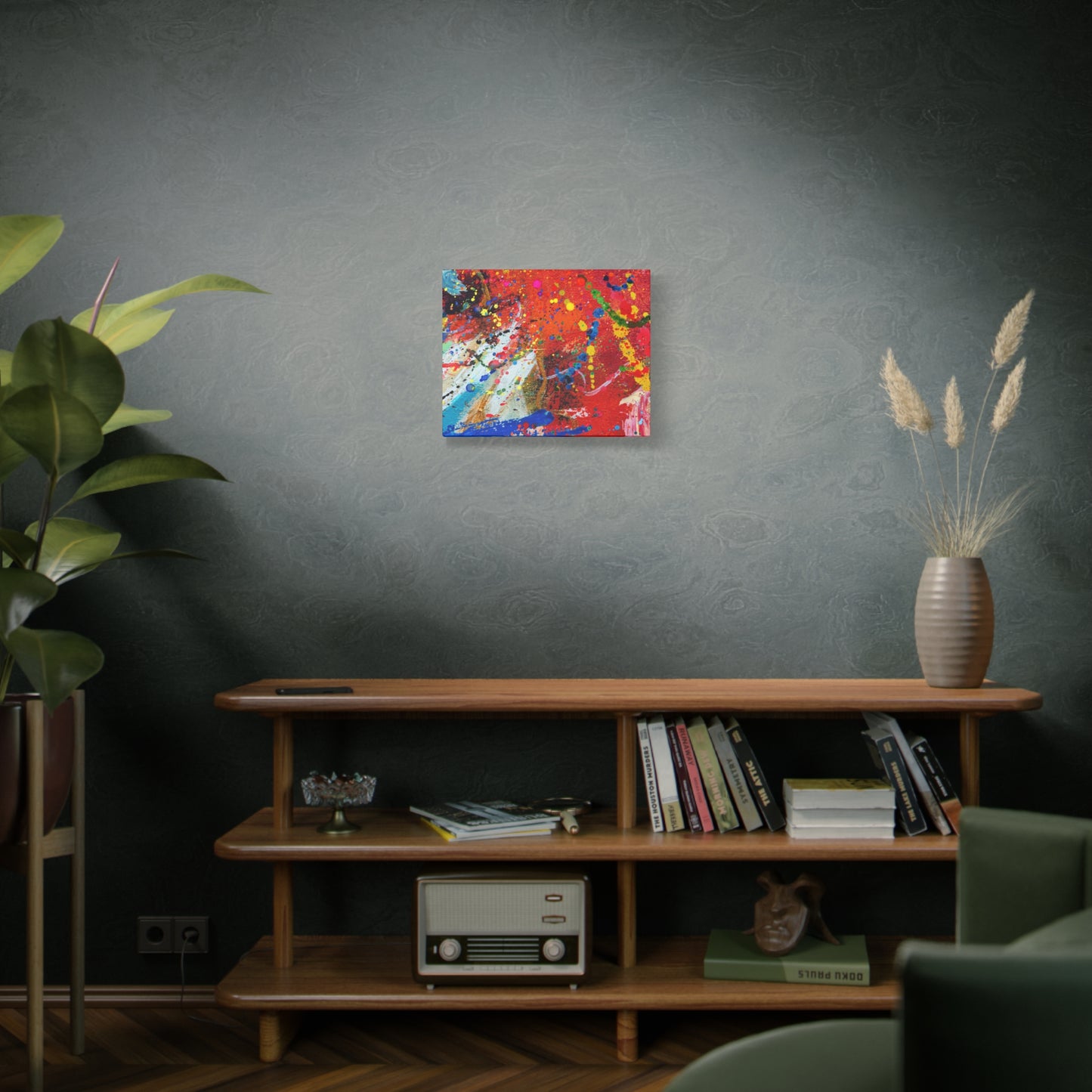 Spectrum in Motion – Abstract Chaos Canvas Print