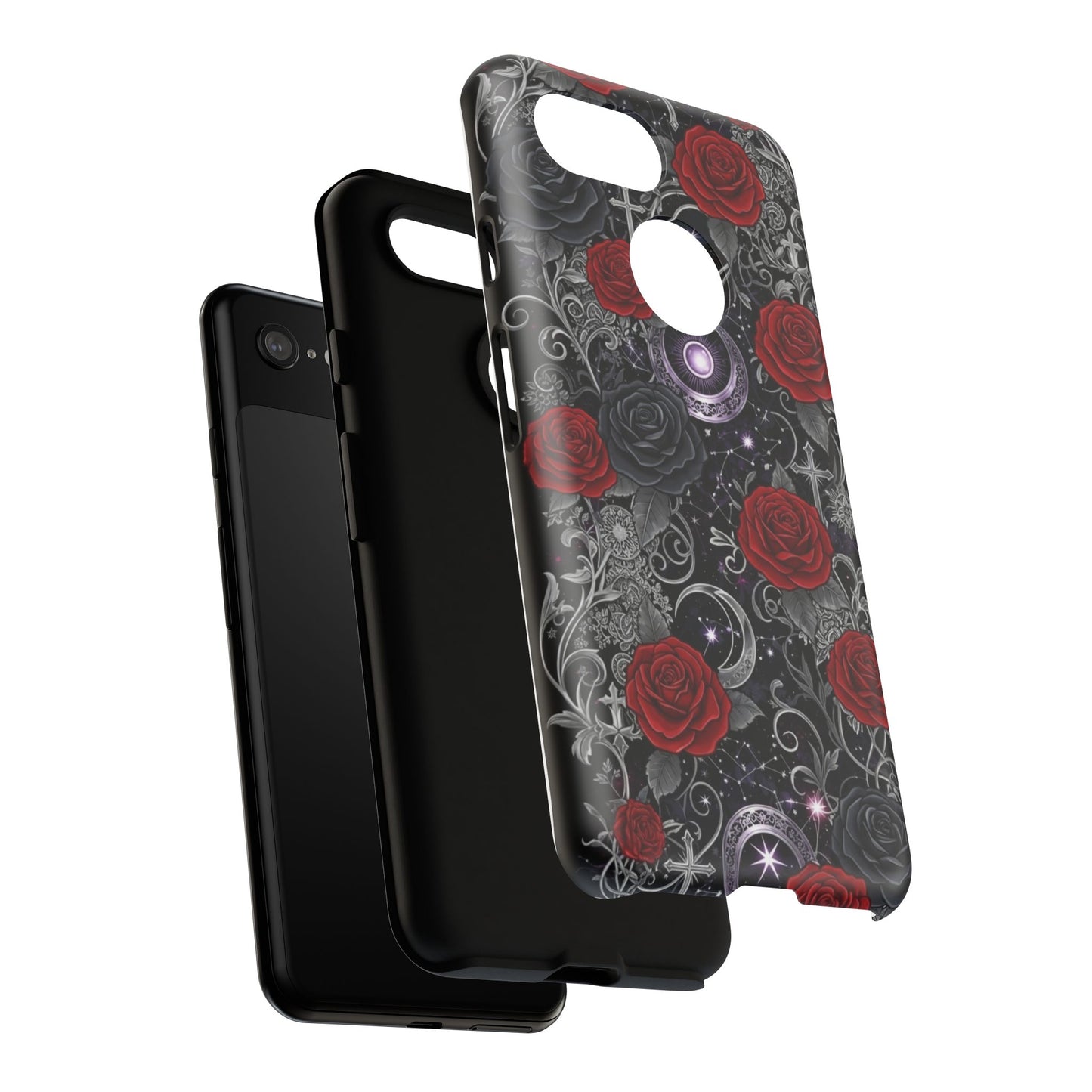 Dark Gothic Red Roses Matte Tough Phone Cases