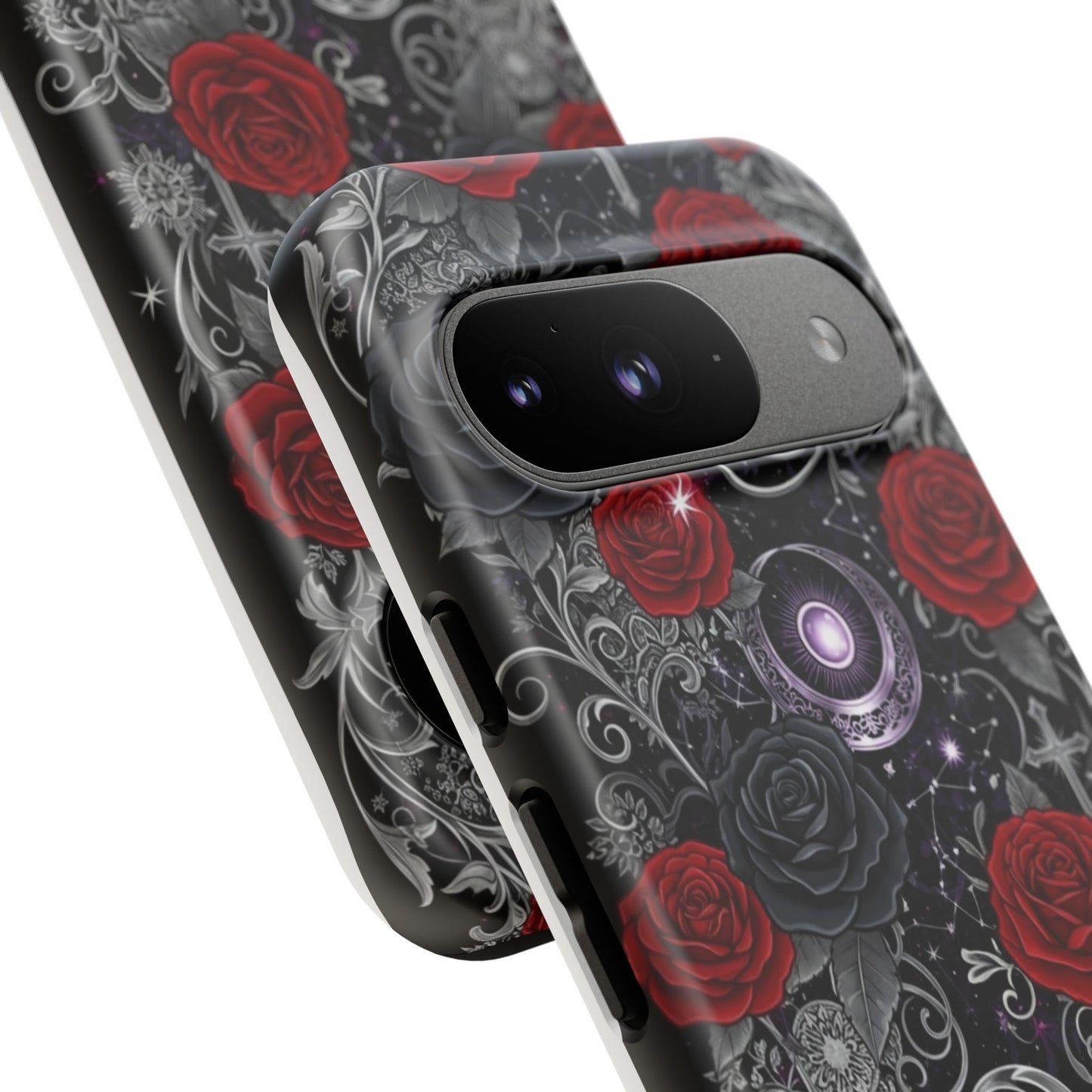 Dark Gothic Red Roses Matte Tough Phone Cases