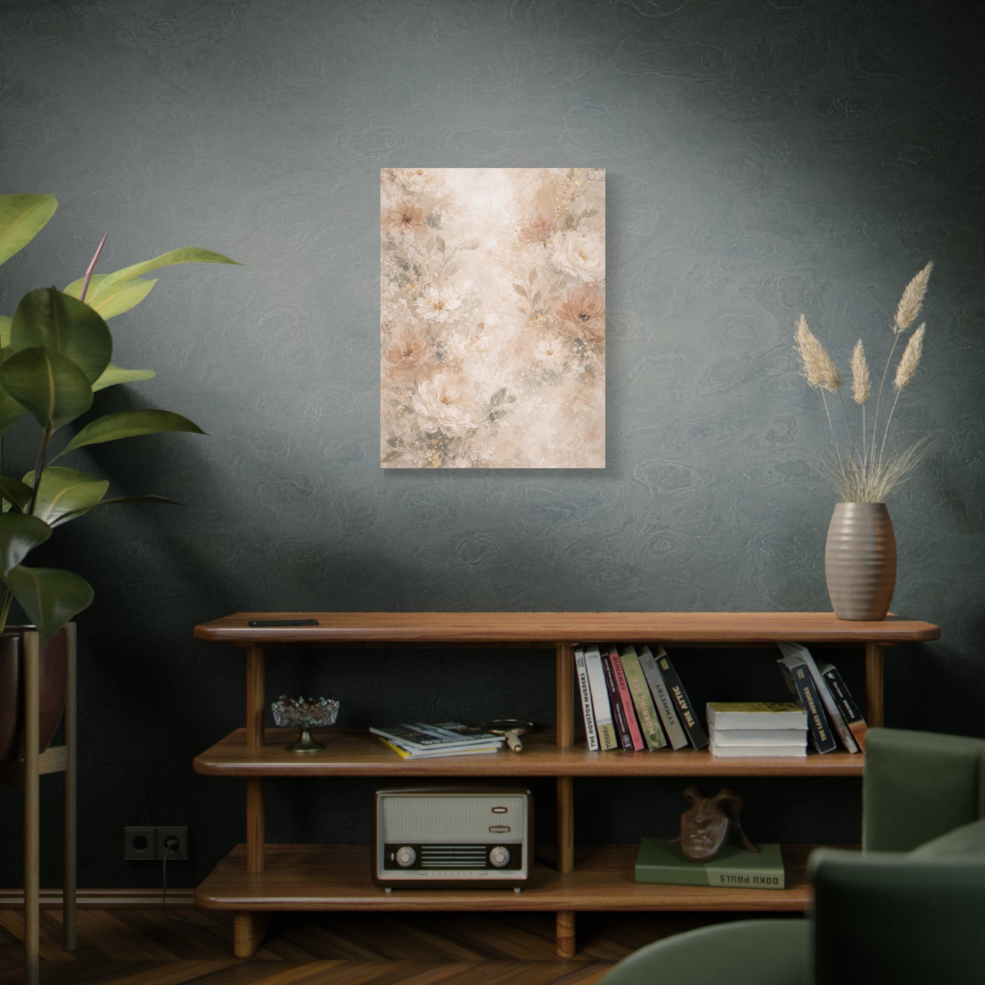 Neutral Vintage Floral Canvas Print — Matte Stretched Wall Art - Paragon Prints